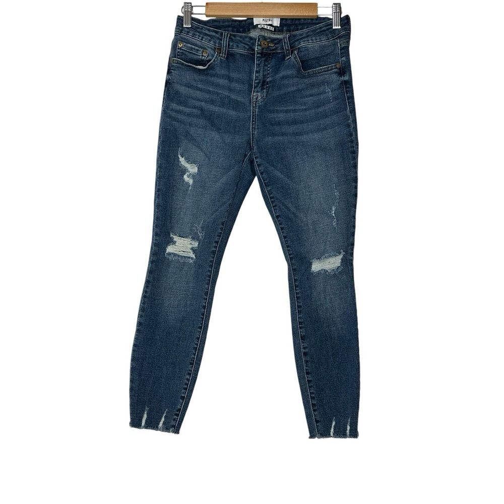 Pistola Jeans Womens 28 Blue High Rise Classic Stretch